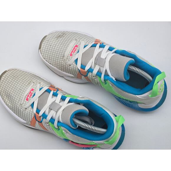 NIKE LEBRON WITNESS VII 7 GREY FOG-HYPER PINK SZ 7.5 [DM1123-003] - Picture 2 of 8